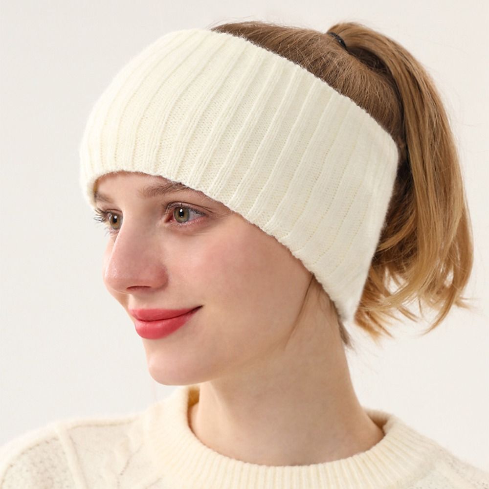 Winter Headband Fleece - Süßes Ohrenwärmer-Strick-Stirnband, flauschig, mit Fleece gefüttert,