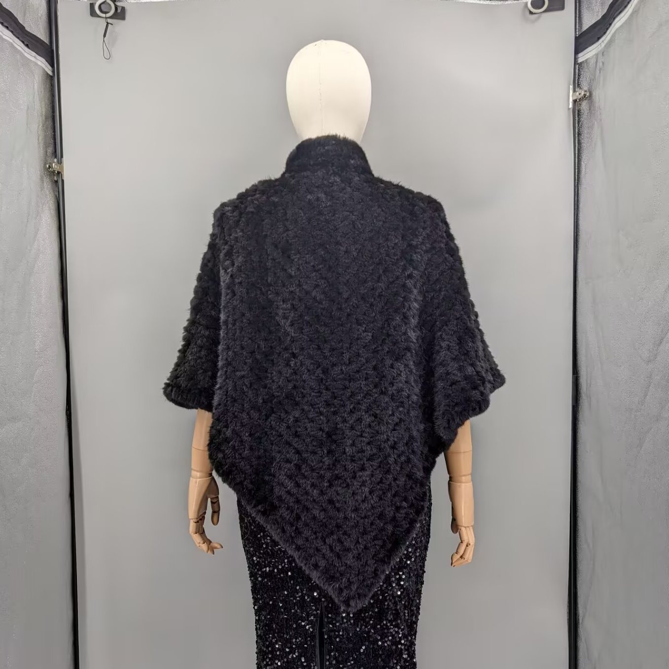 Echter Nerzpelz Gestrickter Sc – Shawl Wrap Winter Bewertung und Preis