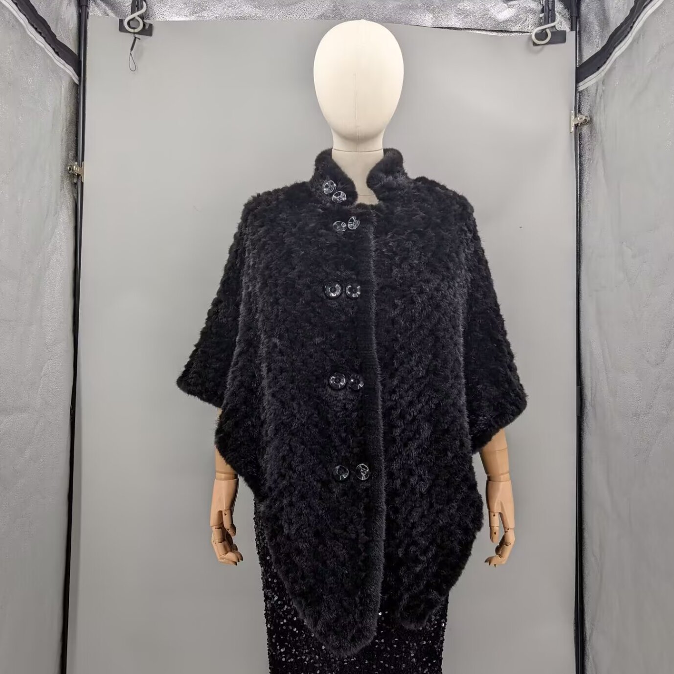 Echter Nerzpelz Gestrickter Sc – Shawl Wrap Winter Bewertung und Preis
