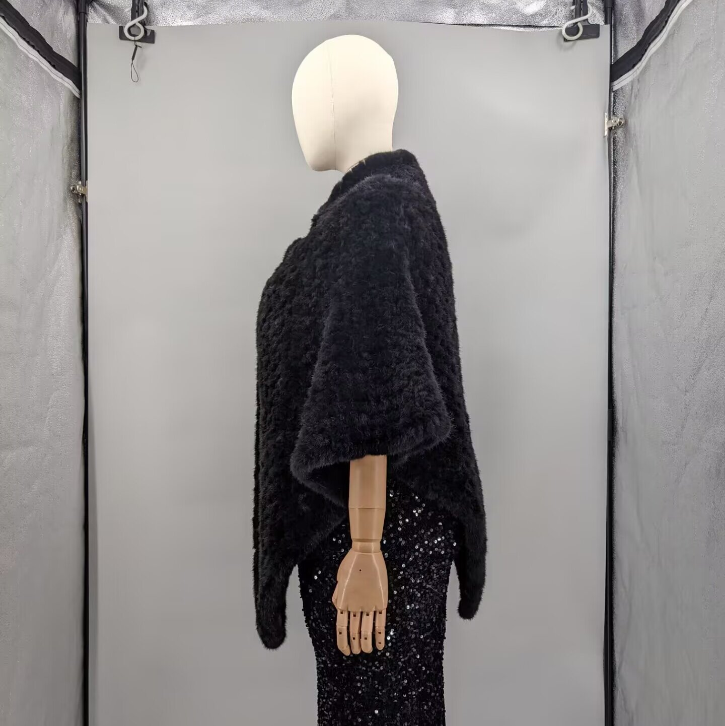 Echter Nerzpelz Gestrickter Sc – Shawl Wrap Winter Bewertung und Preis
